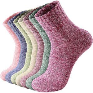 Women’s Wool Socks – Warm, Cozy & Soft Knit Crew Socks for Winter (7 Pairs)